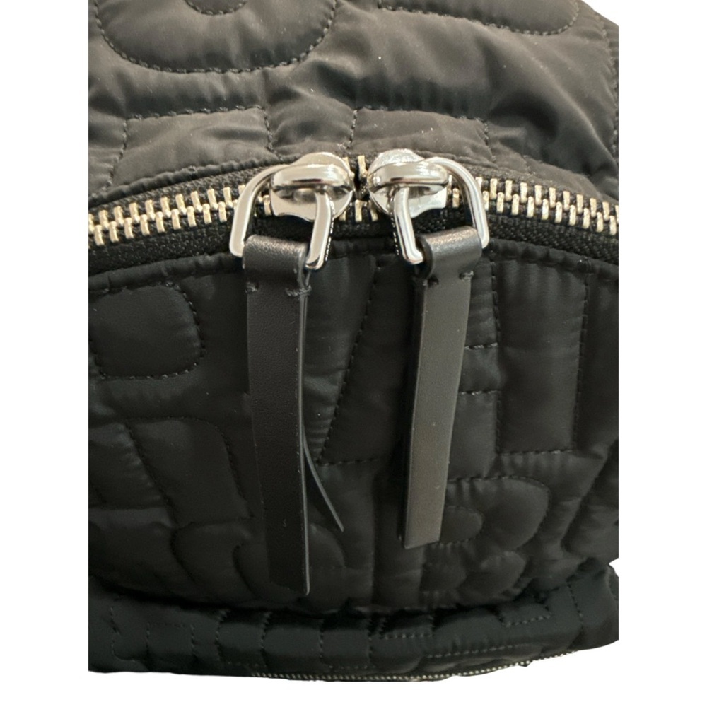 MARC JACOBS Quilted Nylon Backpack Black Large Laptop School Travel Bag - Picture 8 of 15